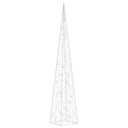 Berkfield Home Acrylic Decorative LED Light Cone Cold White 90 cm - thumbnail 3