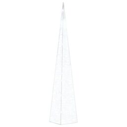 Berkfield Home Acrylic Decorative LED Light Cone Cold White 90 cm - thumbnail 2