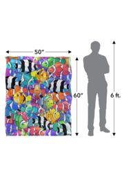 JQ Licensing Royce Mcclure Humbugs & Clown Fish Pattern Silky Touch Super Soft Throw Blanket 152 X 127 cm in White - thumbnail 5