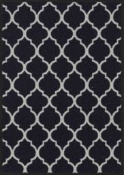 Desire Rugs Anti-Slip Trellis Design Doormat - Machine Washable for Easy Care in Black - Size: 67 cm x 120 cm - thumbnail 2