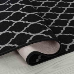 Desire Rugs Anti-Slip Trellis Design Doormat - Machine Washable for Easy Care in Black - Size: 67 cm x 120 cm - thumbnail 3