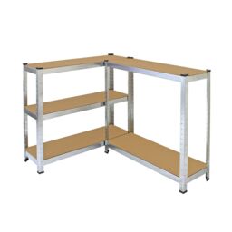 Monstershop Monster Racking 4 x Galwix Galvanised Steel Shelves, 90cm Wide in Silver - thumbnail 6