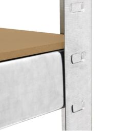 Monstershop Monster Racking 4 x Galwix Galvanised Steel Shelves, 90cm Wide in Silver - thumbnail 8