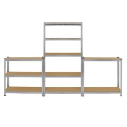 Monstershop Monster Racking 4 x Galwix Galvanised Steel Shelves, 90cm Wide in Silver - thumbnail 7