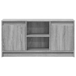 Berkfield Home TV Cabinet with LED Grey Sonoma 100x34x50 cm Engineered Wood - Size: 100 x 34 x 50 cm - thumbnail 6