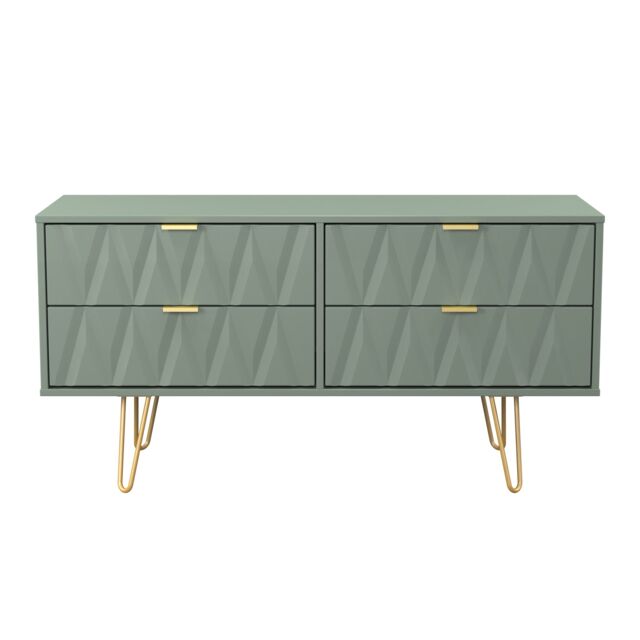 Ready Assembled 2 U Dallas 4 Drawer Bed Box (Ready Assembled) in Pale Green - Size: Small - image 1