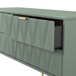 Ready Assembled 2 U Dallas 4 Drawer Bed Box (Ready Assembled) in Pale Green - Size: Small - thumbnail 5