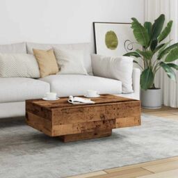 Berkfield Home Coffee Table Old Wood 85x55x31 cm Engineered Wood in Brown - Size: 85 x 55 x 31 cm - thumbnail 3