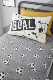 Bedlam 'Goal' Easycare 25cm Fitted Bed Sheet in Gold - Size: Single - thumbnail 1