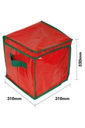 Netagon Seasonal Ornaments Storage Bag 320x310x310mm in Red - thumbnail 2
