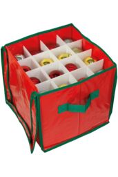 Netagon Seasonal Ornaments Storage Bag 320x310x310mm in Red - thumbnail 3