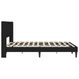 Berkfield Home Bed Frame with LED Strip Lights Black 135 x 190 cm Faux Leather - thumbnail 7