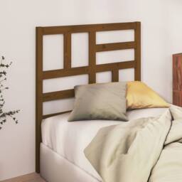 Berkfield Home Bed Headboard Honey Brown 81x4x104 cm Solid Wood Pine - Size: 81 x 4 x 104 cm - thumbnail 2