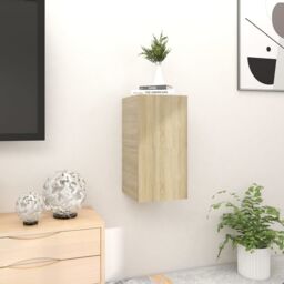 Berkfield Home Wall Mounted TV Cabinets 2 pcs Sonoma Oak 30.5x30x30 cm in Brown - thumbnail 4