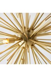 Netlighting Orta Multi Arm Lamp Semi Flush Ceiling Lamp Satin Brass Plate in Gold - thumbnail 6