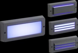 Netlighting Blue LED Surface Mount Brick light Grey 230V IP65 5W - thumbnail 1
