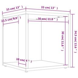 Berkfield Home Side Table Concrete Grey 33x33x34.5 cm Engineered Wood - thumbnail 8
