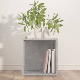 Berkfield Home Side Table Concrete Grey 33x33x34.5 cm Engineered Wood - thumbnail 4