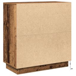 Berkfield Home Sideboard with LED in Old Wood - 71x34.5x75 cm Engineered Wood in Brown - thumbnail 9