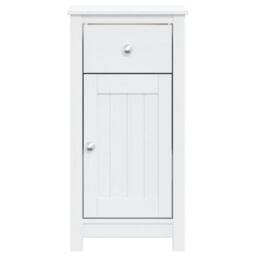 Berkfield Home Bathroom Cabinet BERG White 40x34x80 cm Solid Wood Pine - Size: 40 x 34 x 80 cm - thumbnail 3