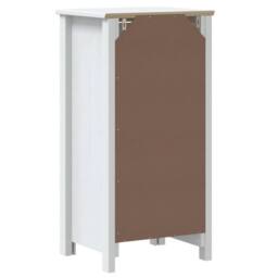 Berkfield Home Bathroom Cabinet BERG White 40x34x80 cm Solid Wood Pine - Size: 40 x 34 x 80 cm - thumbnail 6