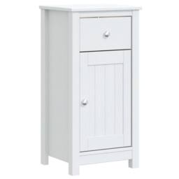 Berkfield Home Bathroom Cabinet BERG White 40x34x80 cm Solid Wood Pine - Size: 40 x 34 x 80 cm - thumbnail 2