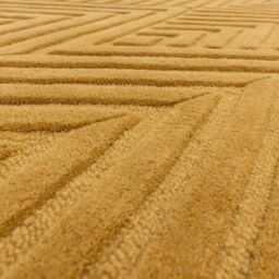 The Rug Shop UK Yellow Handmade Wool Modern Geometric Easy To Clean Area Rug - Size: 160 cm x 230 cm - thumbnail 3