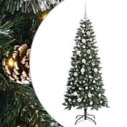 Berkfield Home Artificial Christmas Tree with 150 LEDs Green 66 x 66 x 150 cm - thumbnail 2