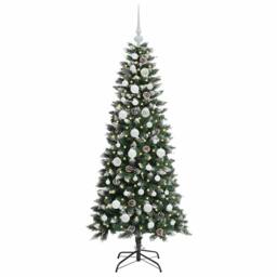 Berkfield Home Artificial Christmas Tree with 150 LEDs Green 66 x 66 x 150 cm - thumbnail 3