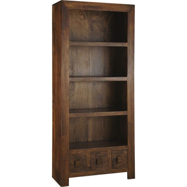 Jaipur Furniture Ltd Large Bookcase - Mango Wood - L30 x W75 x H175 cm - Dark Finish in Brown - image 1