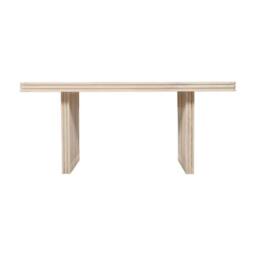 Indian Hub Hudson Carved 6 Seater Dining Table - Mango Wood - L90 x W165 x H78 cm in Beige - thumbnail 2
