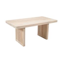 Indian Hub Hudson Carved 6 Seater Dining Table - Mango Wood - L90 x W165 x H78 cm in Beige - thumbnail 3