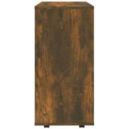 Berkfield Home Rolling Cabinet Smoked Oak 60x35x75 cm Engineered Wood in Brown - Size: 60 x 35 x 75 cm - thumbnail 8