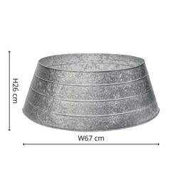 Ivyline Metal Christmas Tree Skirt Galvanised - H26cm W67cm - Light weight - Premium Quality in Silver - thumbnail 4