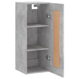 Berkfield Home Wall Mounted Cabinet Concrete Grey 34.5x34x90 cm Engineered Wood - thumbnail 7
