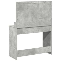 Berkfield Home Dressing Table with LED Lights - Concrete Grey, 100x41x135 cm in Grey - Size: 100 x 41 x 135 cm - thumbnail 6