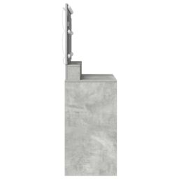 Berkfield Home Dressing Table with LED Lights - Concrete Grey, 100x41x135 cm in Grey - Size: 100 x 41 x 135 cm - thumbnail 5