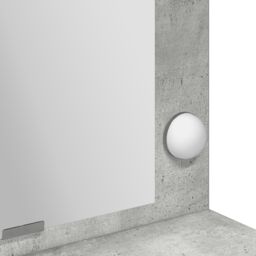 Berkfield Home Dressing Table with LED Lights - Concrete Grey, 100x41x135 cm in Grey - Size: 100 x 41 x 135 cm - thumbnail 8
