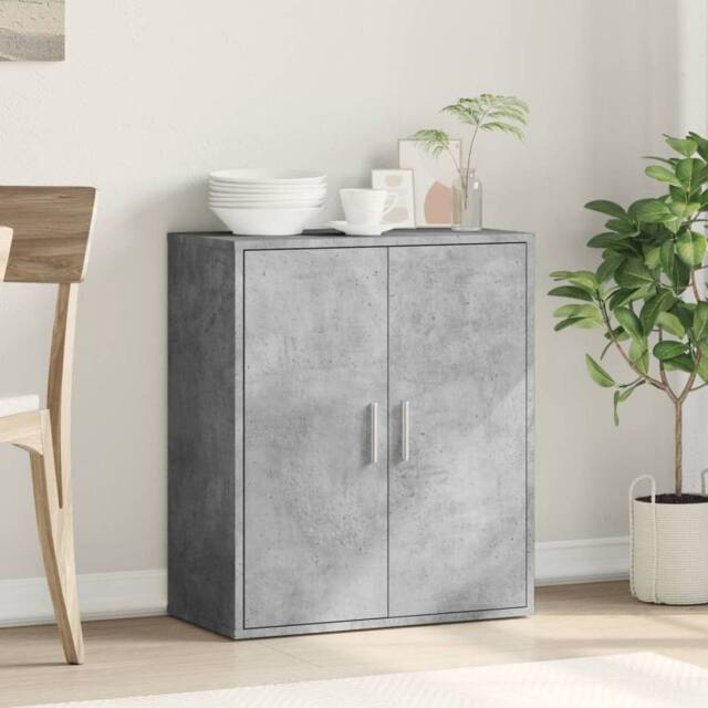 Berkfield Home Sideboard Concrete Grey 79x38x80 cm Engineered Wood - Size: 79 x 38 x 80 cm - image 1