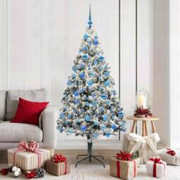 Berkfield Home Green Artificial Christmas Tree with 300 LEDs with Stand Green 180 cm - thumbnail 2