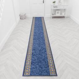 runrug Hallway Runner Rug - Non-Slip, Hardwearing, 5.4mm - 'Cheops' in Blue - Size: 80 cm x 330 cm - thumbnail 7
