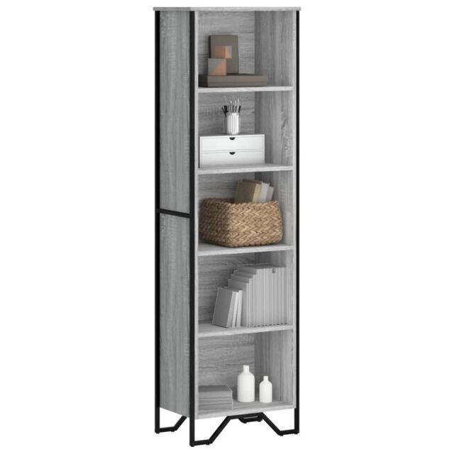 Berkfield Home Bookcase Grey Sonoma 50x31x169 cm Engineered Wood - Size: 50 x 31 x 169 cm - image 1