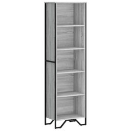 Berkfield Home Bookcase Grey Sonoma 50x31x169 cm Engineered Wood - Size: 50 x 31 x 169 cm - thumbnail 2