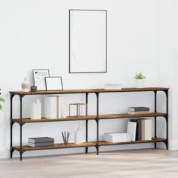 Berkfield Home Spacious Console Table Old Wood 200x29x75 cm Engineered Wood in Brown - Size: 200 x 29 x 75 cm - thumbnail 2