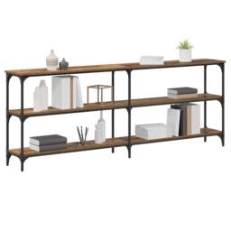 Berkfield Home Spacious Console Table Old Wood 200x29x75 cm Engineered Wood in Brown - Size: 200 x 29 x 75 cm - thumbnail 1