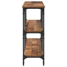 Berkfield Home Spacious Console Table Old Wood 200x29x75 cm Engineered Wood in Brown - Size: 200 x 29 x 75 cm - thumbnail 6