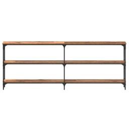 Berkfield Home Spacious Console Table Old Wood 200x29x75 cm Engineered Wood in Brown - Size: 200 x 29 x 75 cm - thumbnail 5