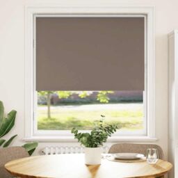Berkfield Home Roller Blind Blackout Coffee 100x150 cm Fabric Width 95.7 cm Polyester in Brown