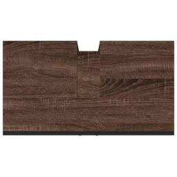 Berkfield Home Bathroom Sink Cabinet Brown Oak 60x33x60 cm Engineered Wood - Size: 60 x 33 x 60 cm - thumbnail 9