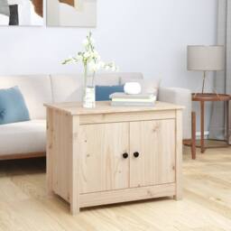 Berkfield Home Beautiful Coffee Table 71x49x55 cm Solid Wood Pine in Natural - Size: 71 x 49 x 55 cm - thumbnail 2